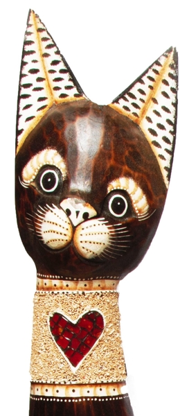 Кот набор коричневый на шее  и теле узор из стекла (к-995, к-996, к-997)
