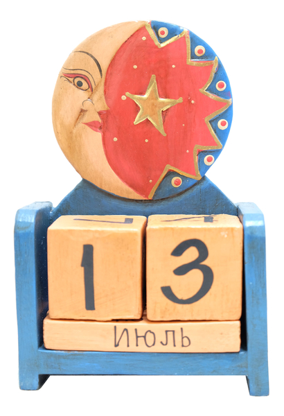 Календарь: деревянные кубики, маленькие (к-42)