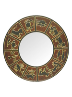 Круглое зеркало со знаками зодиака, 4 цвета (си-59)