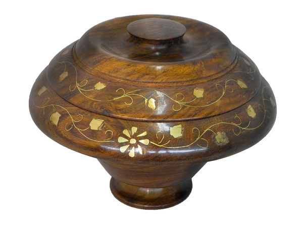 Шкатулка шишам ярусная с латунью, (ш-151)