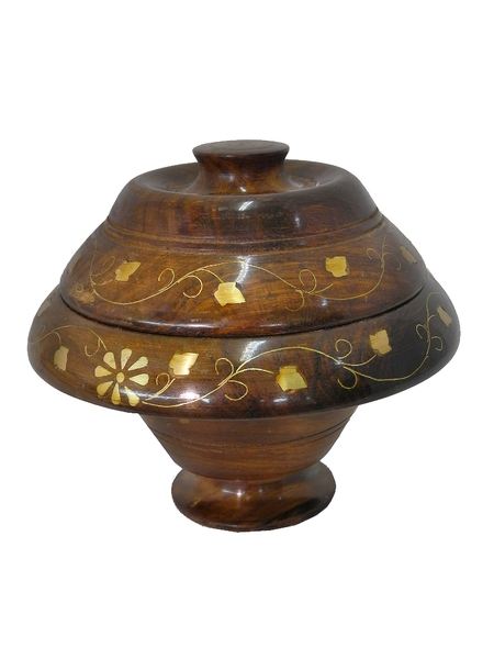 Шкатулка шишам ярусная с латунью, (ш-152)