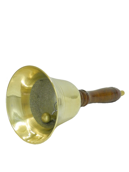 Колокольчик латунный с деревянной ручкой, Индия, (кл-139)