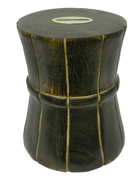 Копилка деревянная (бочка), Индия, (кд-53)