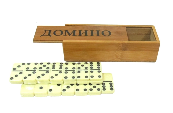 Домино в бамбуковой коробке (д-18)