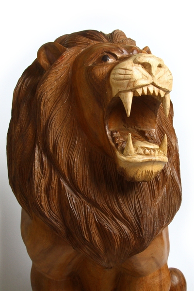 Лев из дерева Саура, 2 вида (ЛК-50)