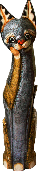 Кот с рукой на шее цвет серебро с золотом ( к-920,к-921,к-922)
